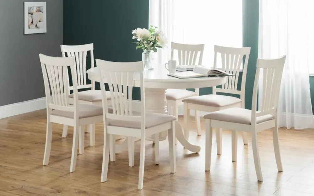 Stamford Oval Extending Dining Table - Ivory