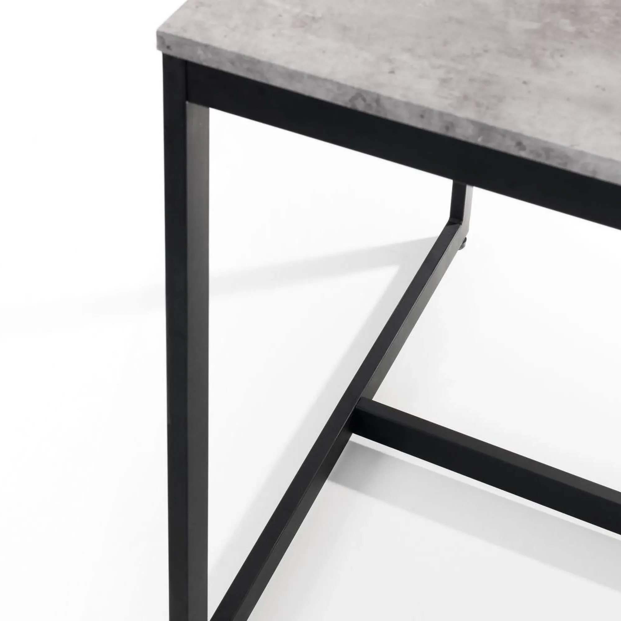 Staten 4-Seater Dining Set with Jazz Black 4 Chairs - Concrete