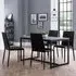 Staten 4-Seater Dining Set with Jazz Black 4 Chairs - Concrete