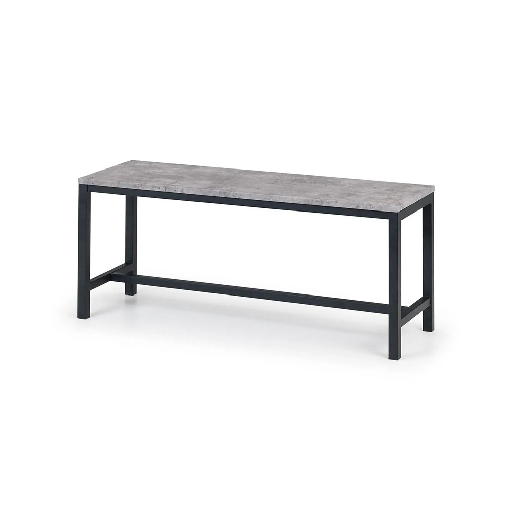 Staten 4-Seater Dining Set with Jazz Black Chairs & Bench - Concrete