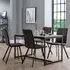 Staten 4-Seater Dining Set with Monroe 4 Chairs - Concrete