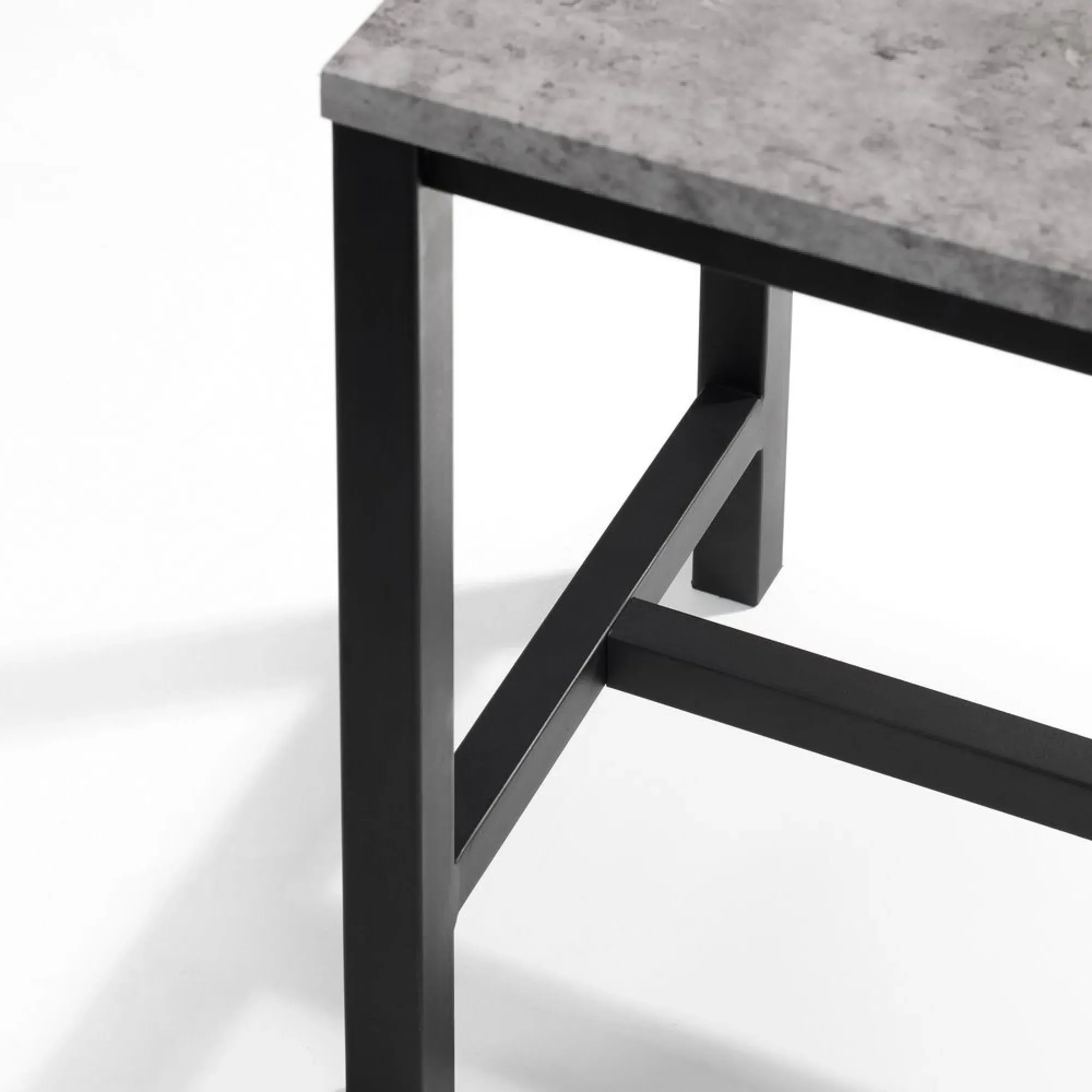 Staten Dining Bench - Concrete Effect