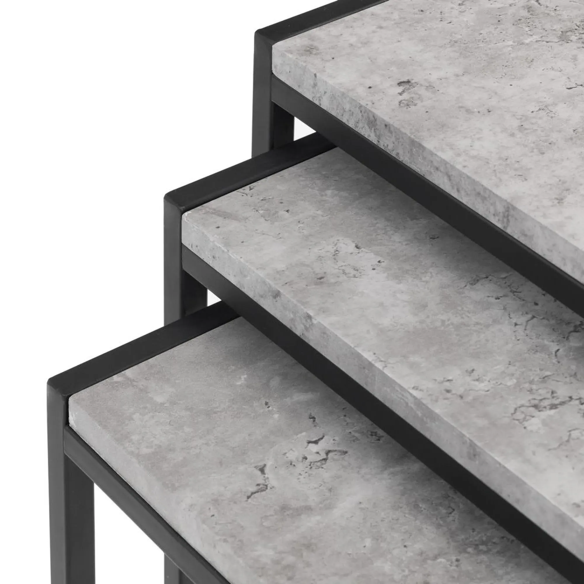 Staten Nest of 3 Tables - Concrete Effect