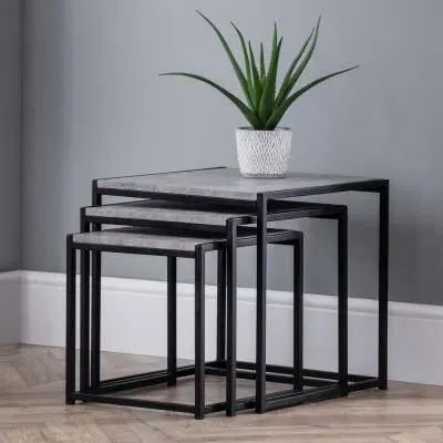 Staten Nest of 3 Tables - Concrete Effect image