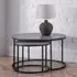 Staten Round Nest of 2 Coffee Tables - Concrete Effect