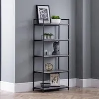 Staten Tall Bookcase - Concrete Effect