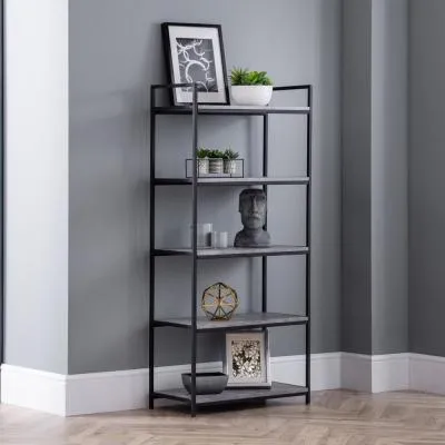 Staten Tall Bookcase - Concrete Effect image