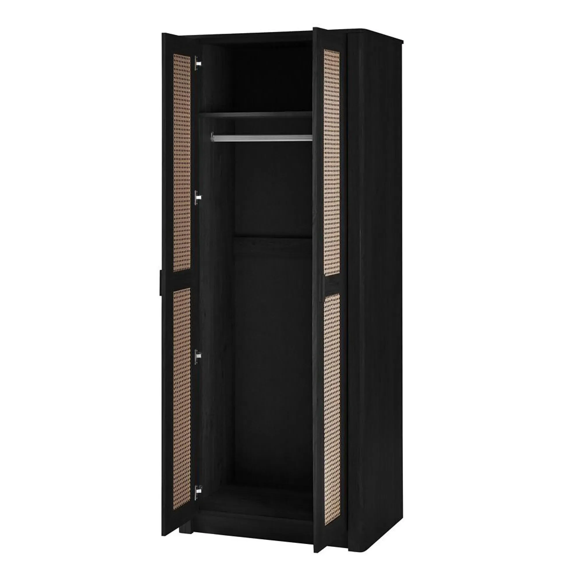 Sydney 2 Door Wardrobe - Black, Oak