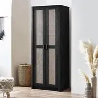 Sydney 2 Door Wardrobe - Black, Oak