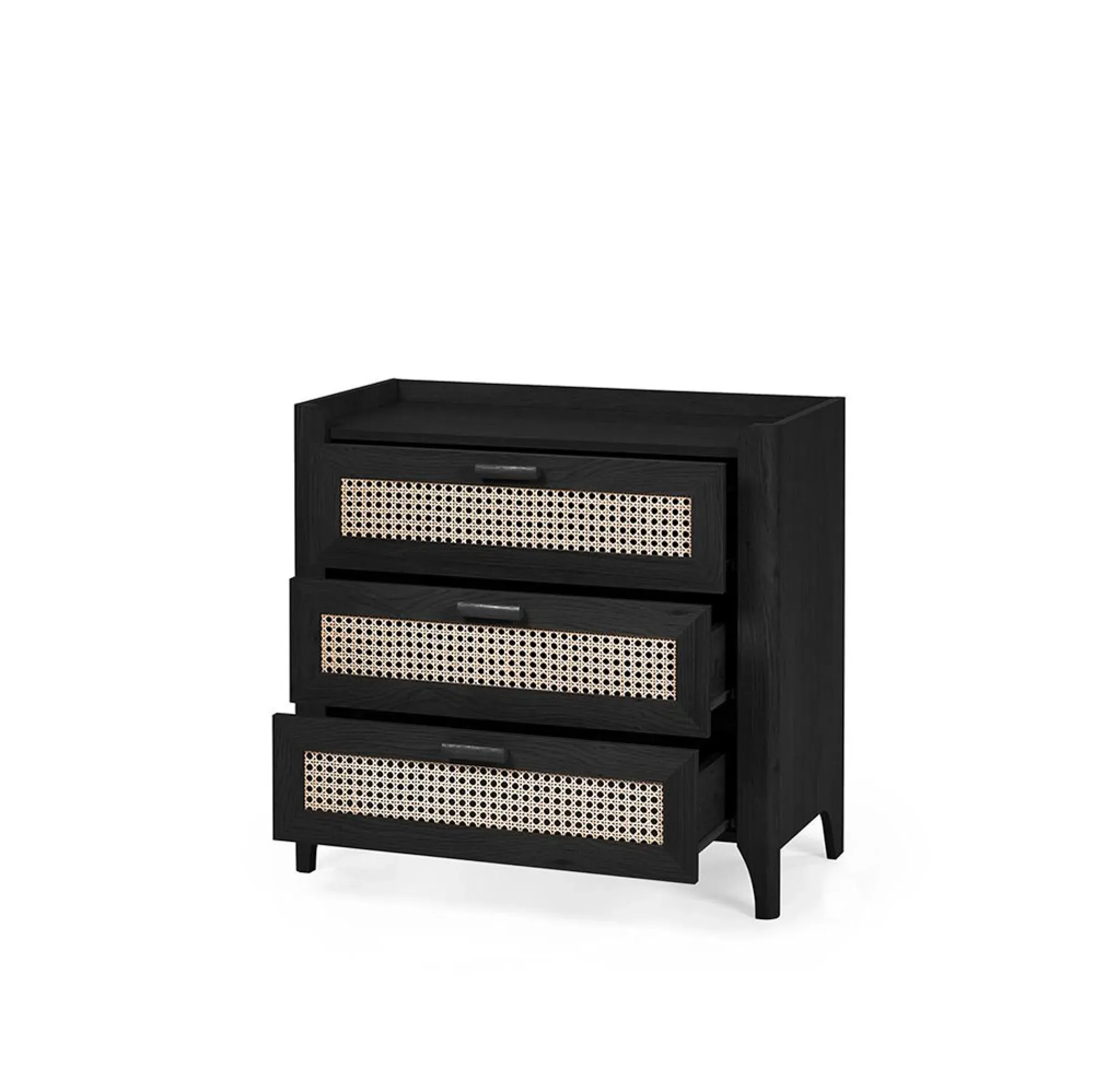 Sydney 3 Drawer Chest - Black, Oak