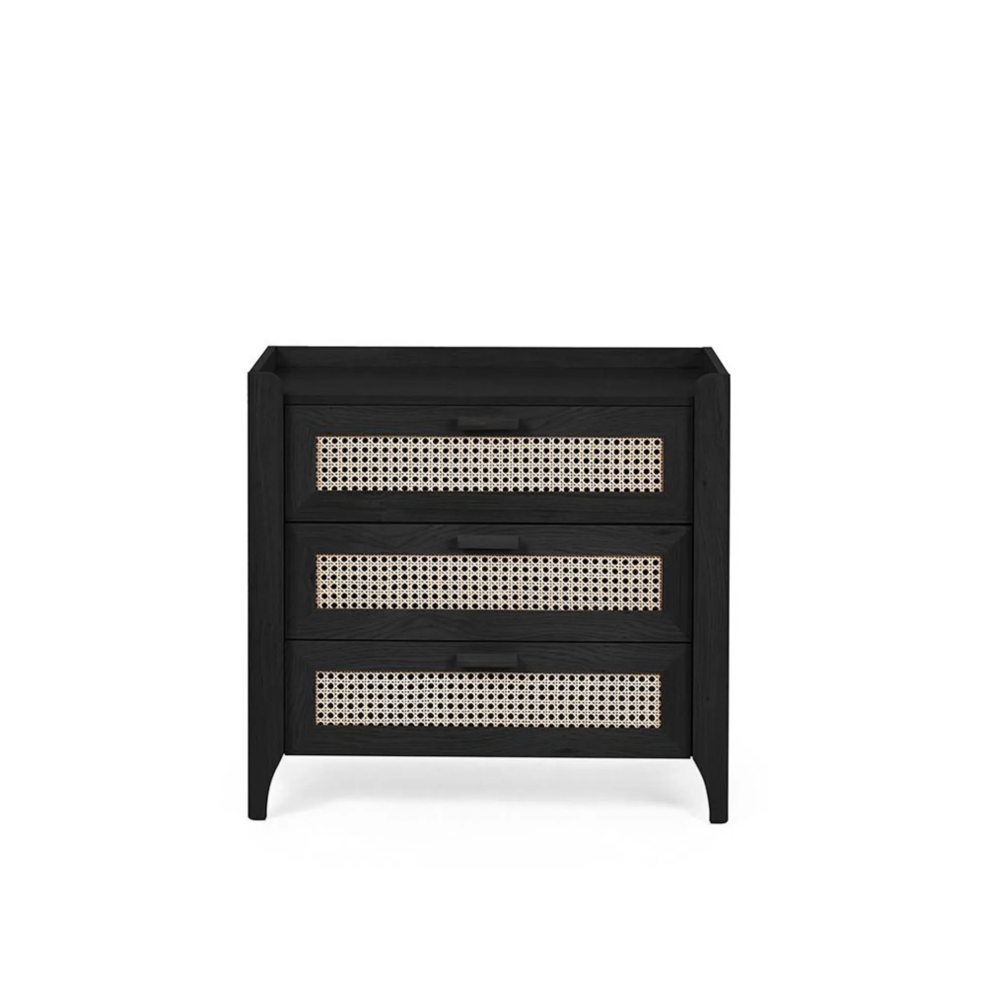 Sydney 3 Drawer Chest - Black, Oak