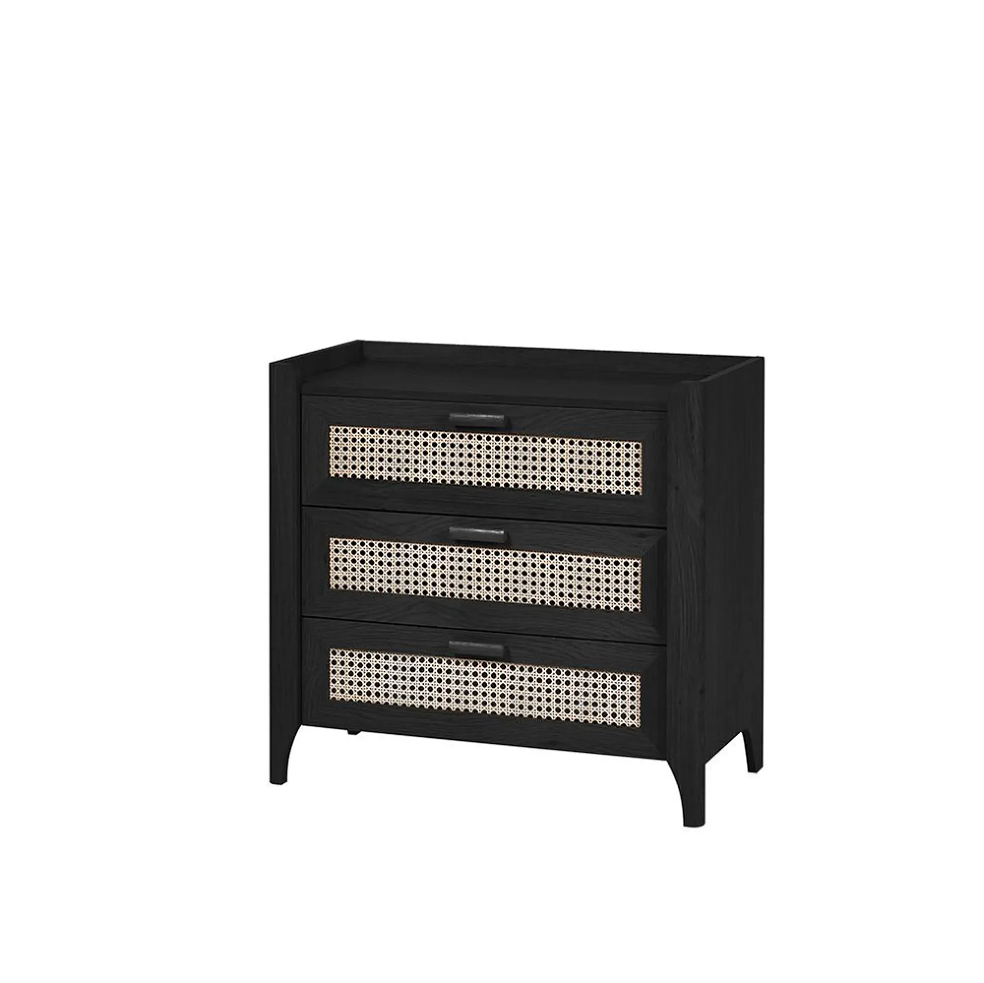 Sydney 3 Drawer Chest - Black, Oak
