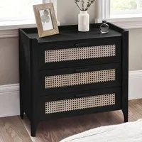Sydney 3 Drawer Chest - Black, Oak