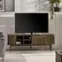 Tambour Ribbed 160cm TV Unit - Dark Oak