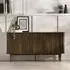 Tambour Ribbed 2 Door Large Sideboard - Dark Oak