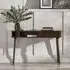 Tambour Ribbed Console Table - Dark Oak