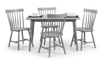 Torino 4-Seater Dining Set with 4 Chairs - Grey