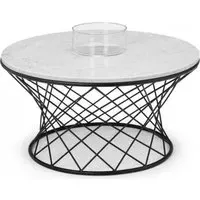 Trevi Round Coffee Table - White Marble