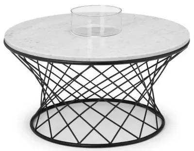 Trevi Round Coffee Table - White Marble