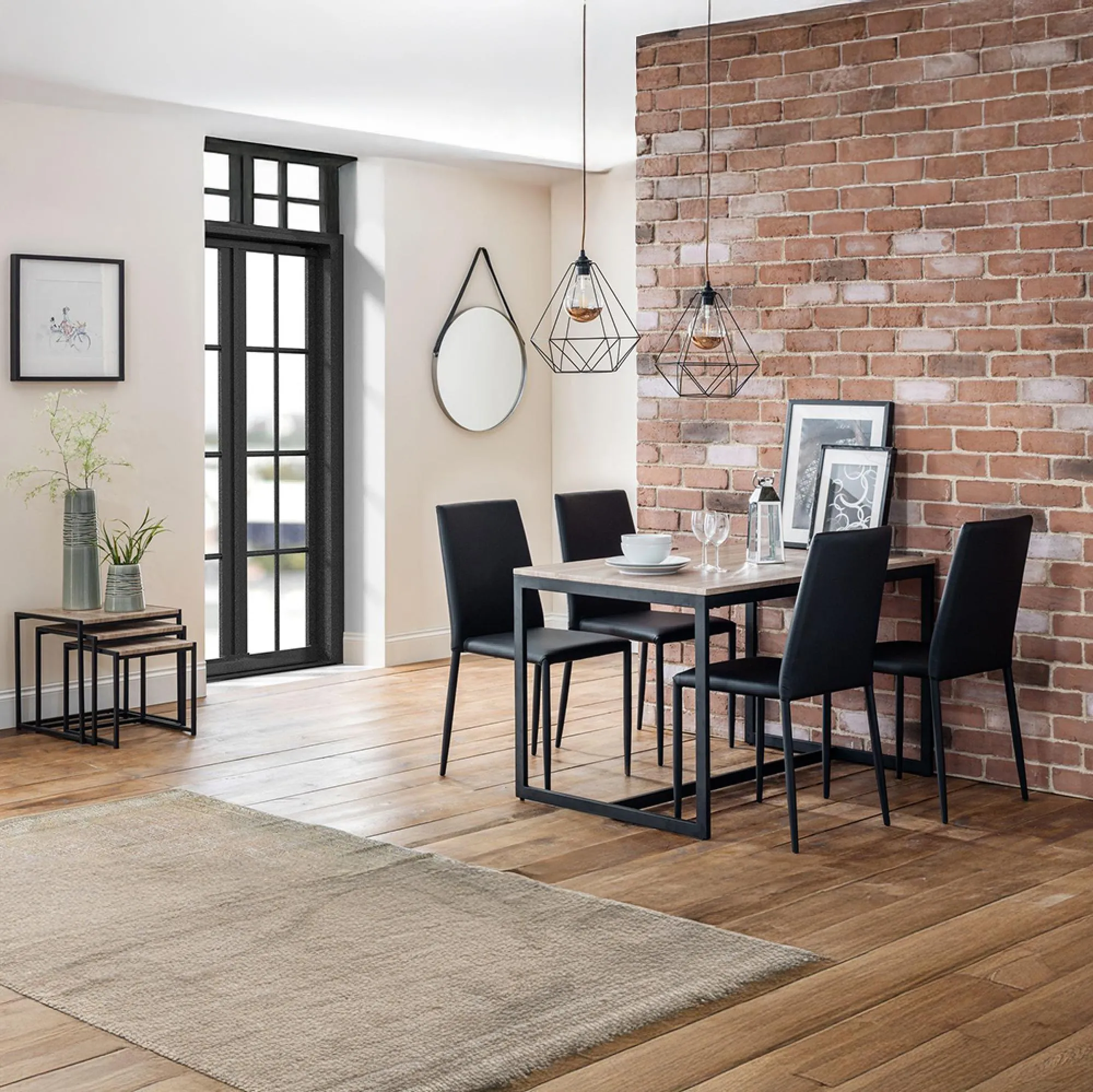 Tribeca 4-Seater Dining Table - Sonoma Oak