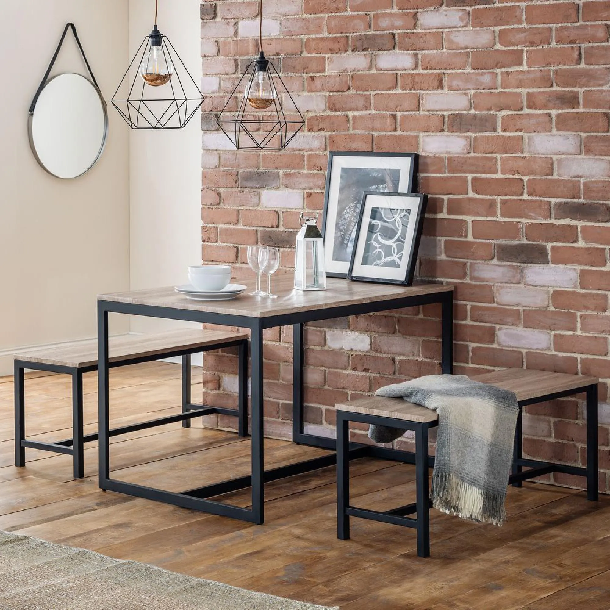 Tribeca Dining Bench - Sonoma Oak