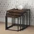 Tribeca Nest of 3 Tables - Walnut, Black Metal