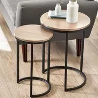 Tribeca Round Nest of 2 Tables - Sonoma Oak