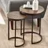 Tribeca Round Nest of 2 Tables - Walnut
