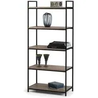 Tribeca Tall Bookcase - Sonoma Oak, Metal