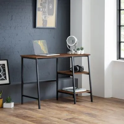 Tribeca Writing Desk - Walnut, Metal