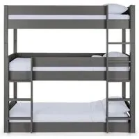 Trio 3 Level Bunk Bed - Dark Grey
