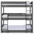 Trio 3 Level Bunk Bed - Dark Grey
