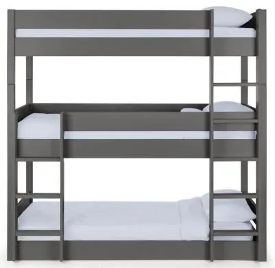 Trio 3 Level Bunk Bed - Dark Grey image
