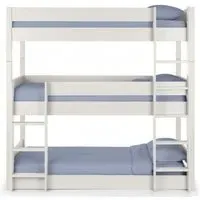 Trio 3 Level Bunk Bed - White