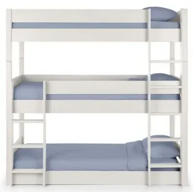 Trio 3 Level Bunk Bed - White
