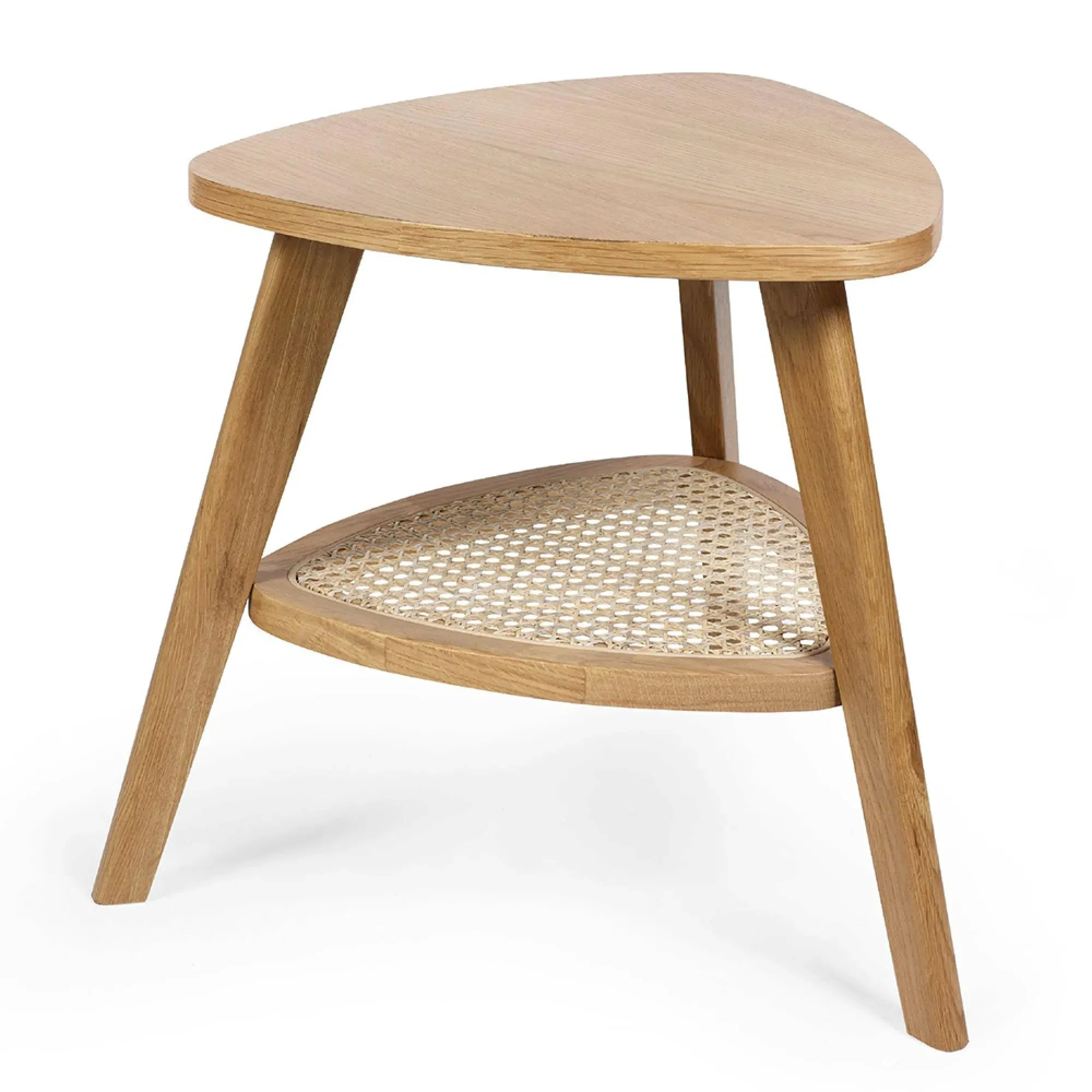 Vera Oak Triangular Side Table - Natural