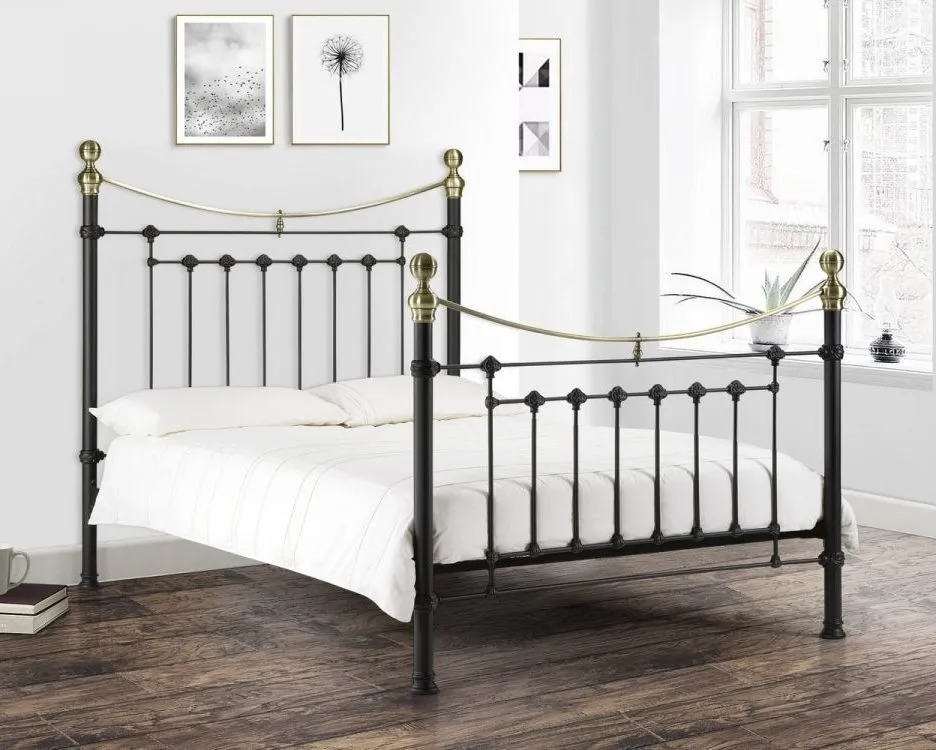 Victoria Metal Bed Frame - Black