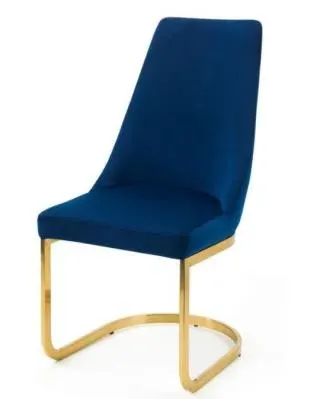 Vittoria Cantilever Dining Chair Set of 2 - Blue, Velvet image