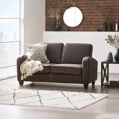 Vivo 2-Seater Sofa - Brown, Faux Leather image