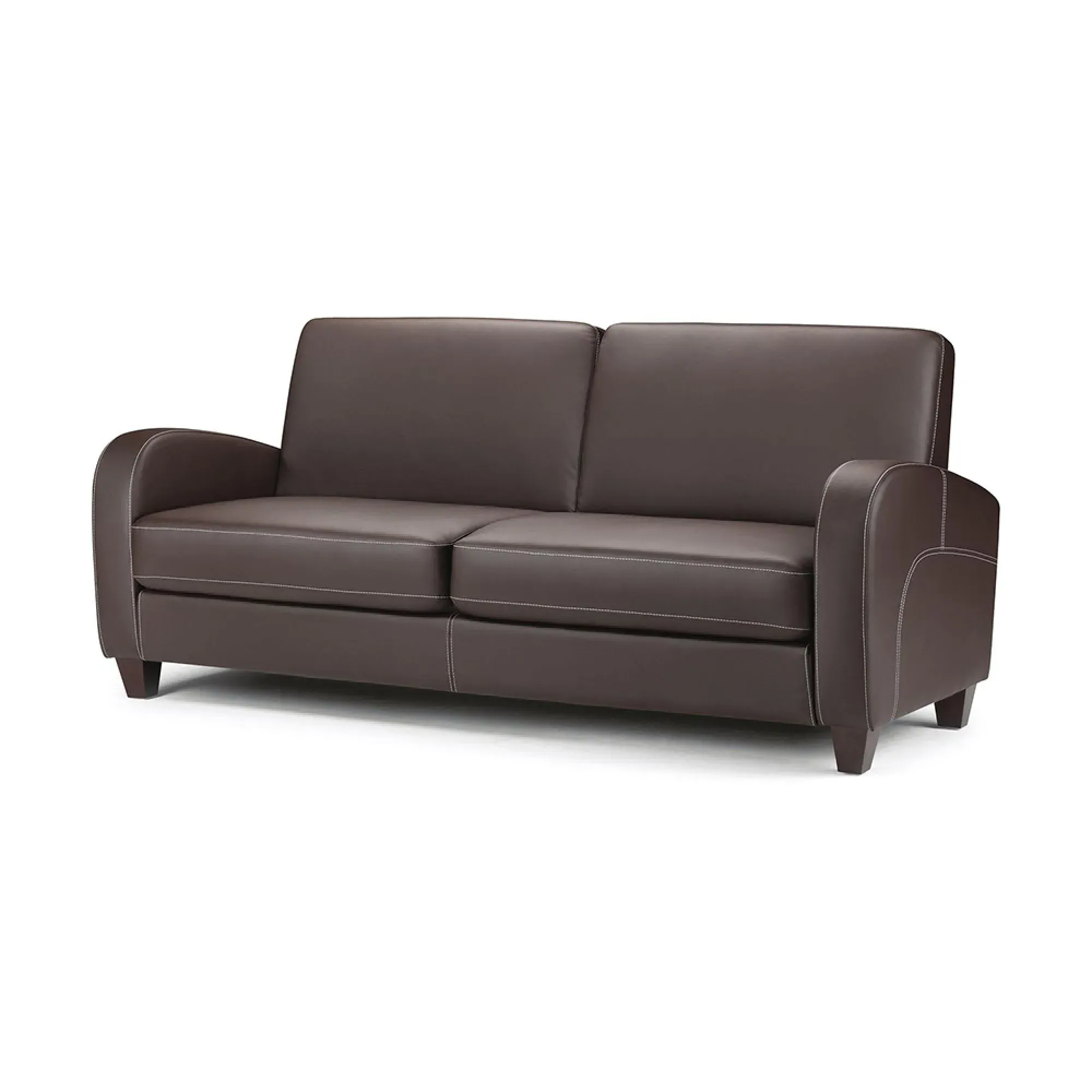 Vivo 3-Seater Sofa - Brown, Faux Leather
