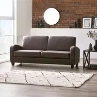 Vivo 3-Seater Sofa - Brown, Faux Leather