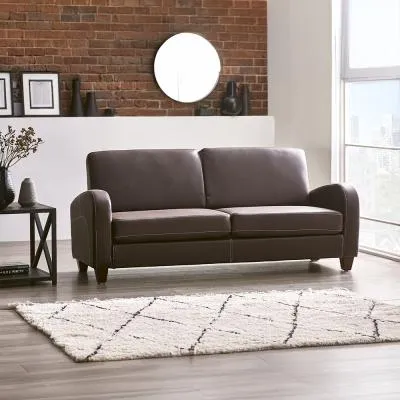 Vivo 3-Seater Sofa - Brown, Faux Leather image