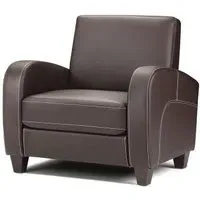 Vivo Armchair - Brown, Faux Leather