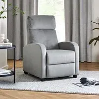 Vivo Recliner Armchair - Grey, Chenille