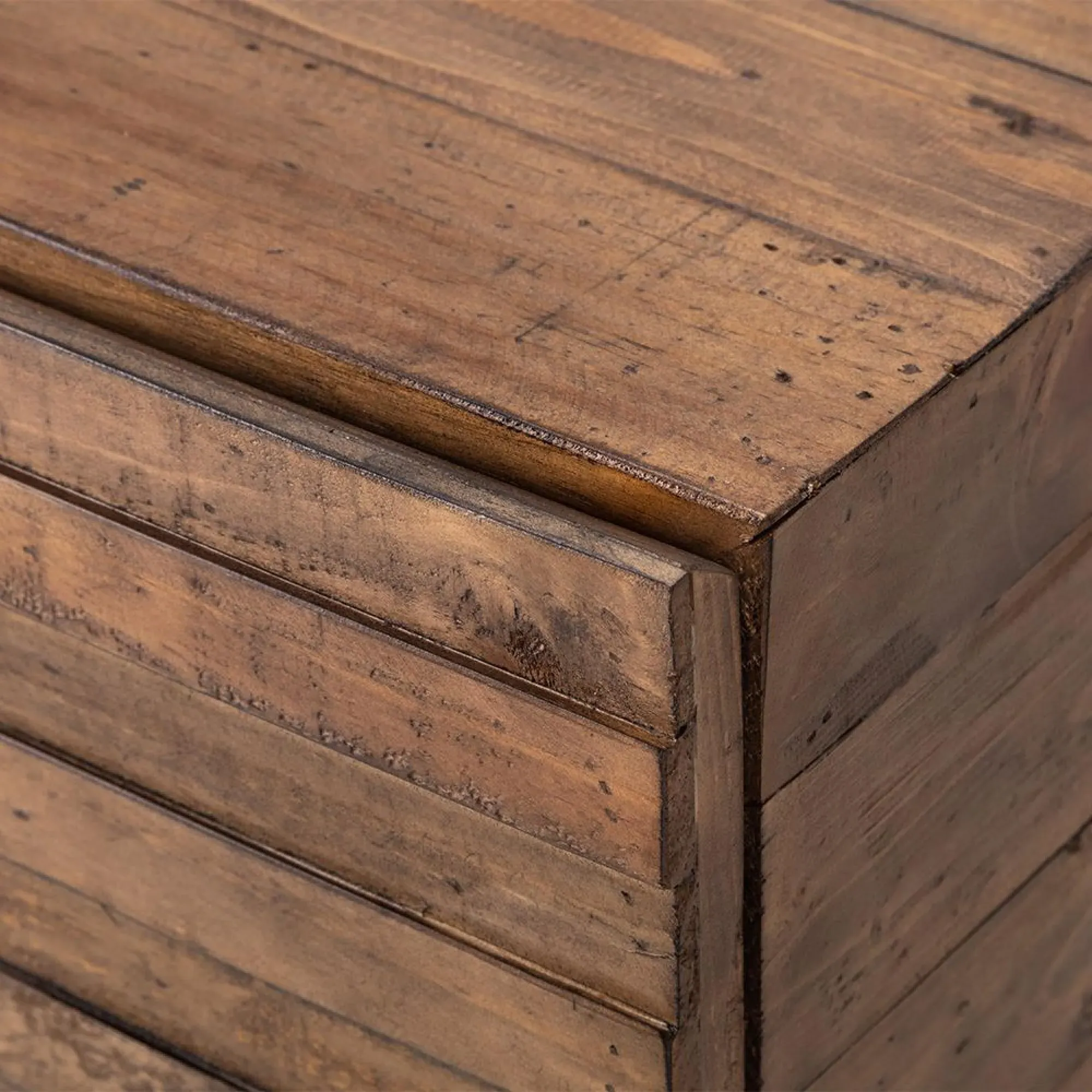 Woburn 130cm TV Unit - Brown, Reclaimed Pine