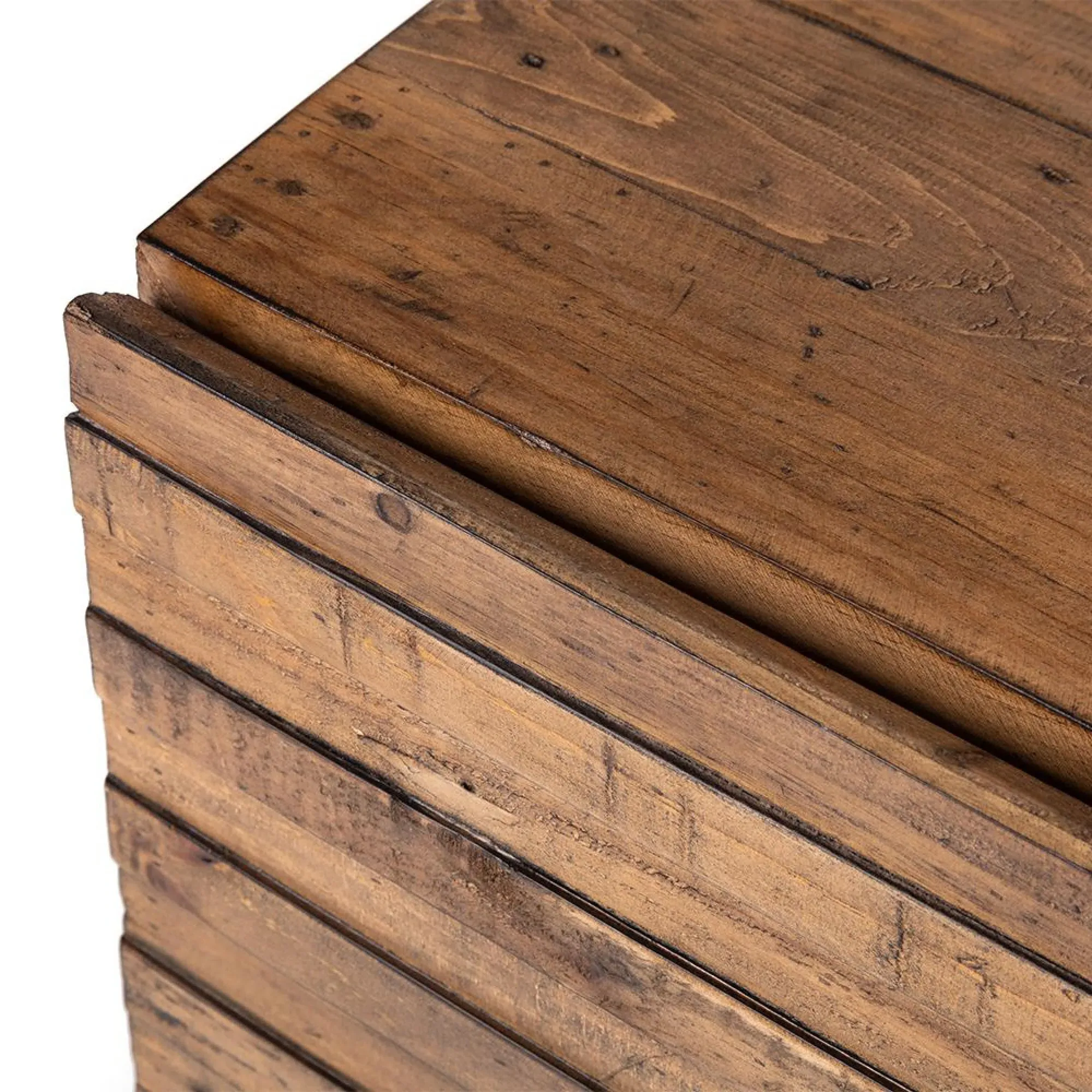 Woburn 130cm TV Unit - Brown, Reclaimed Pine