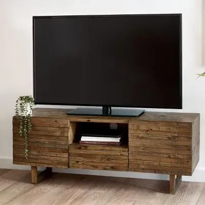 Woburn 130cm TV Unit - Brown, Reclaimed Pine image