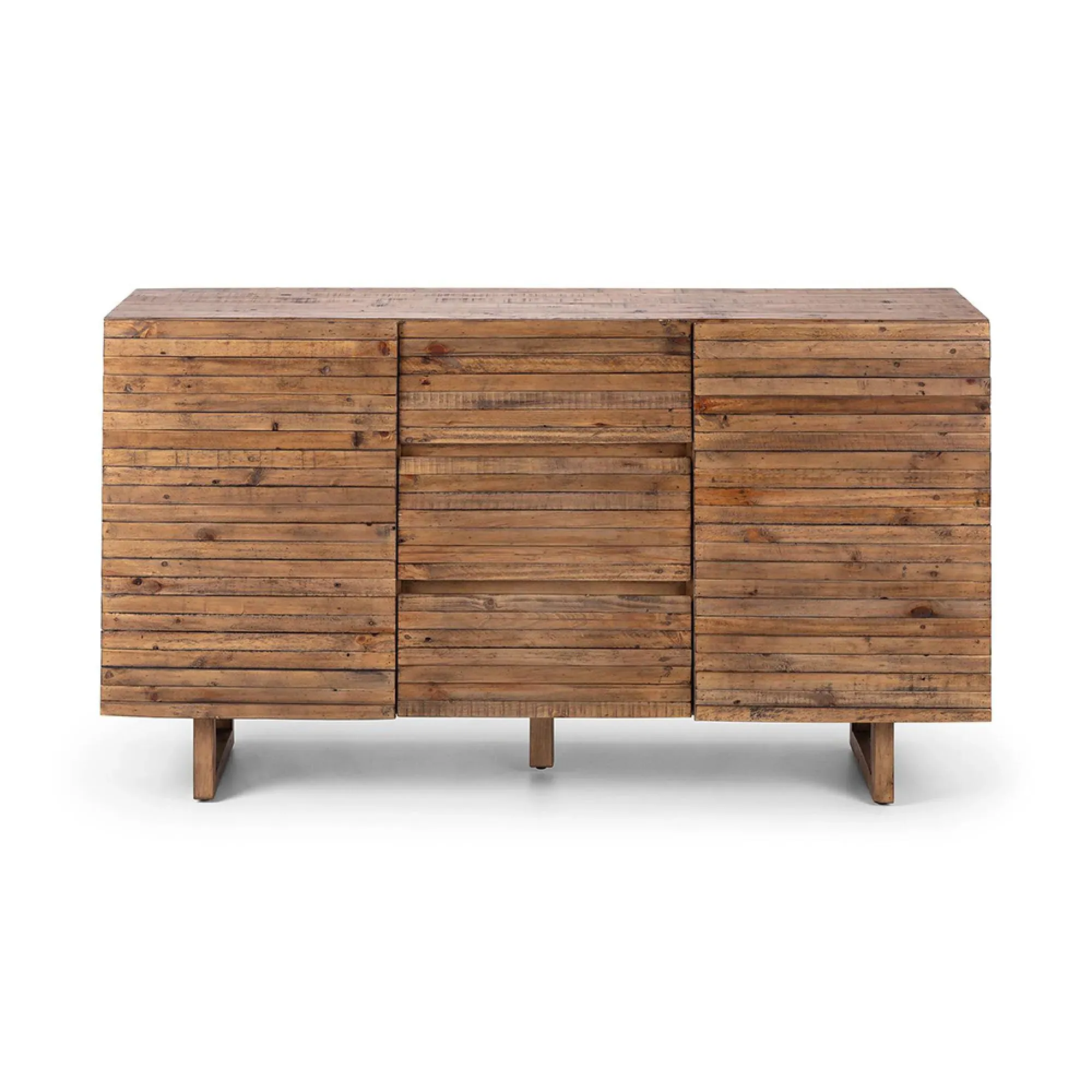 Woburn Medium 2 Door Sideboard - Brown, Reclaimed Pine