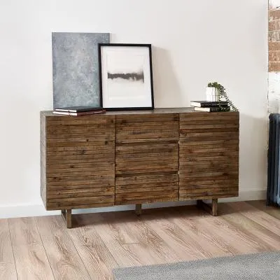 Woburn Medium 2 Door Sideboard - Brown, Reclaimed Pine image