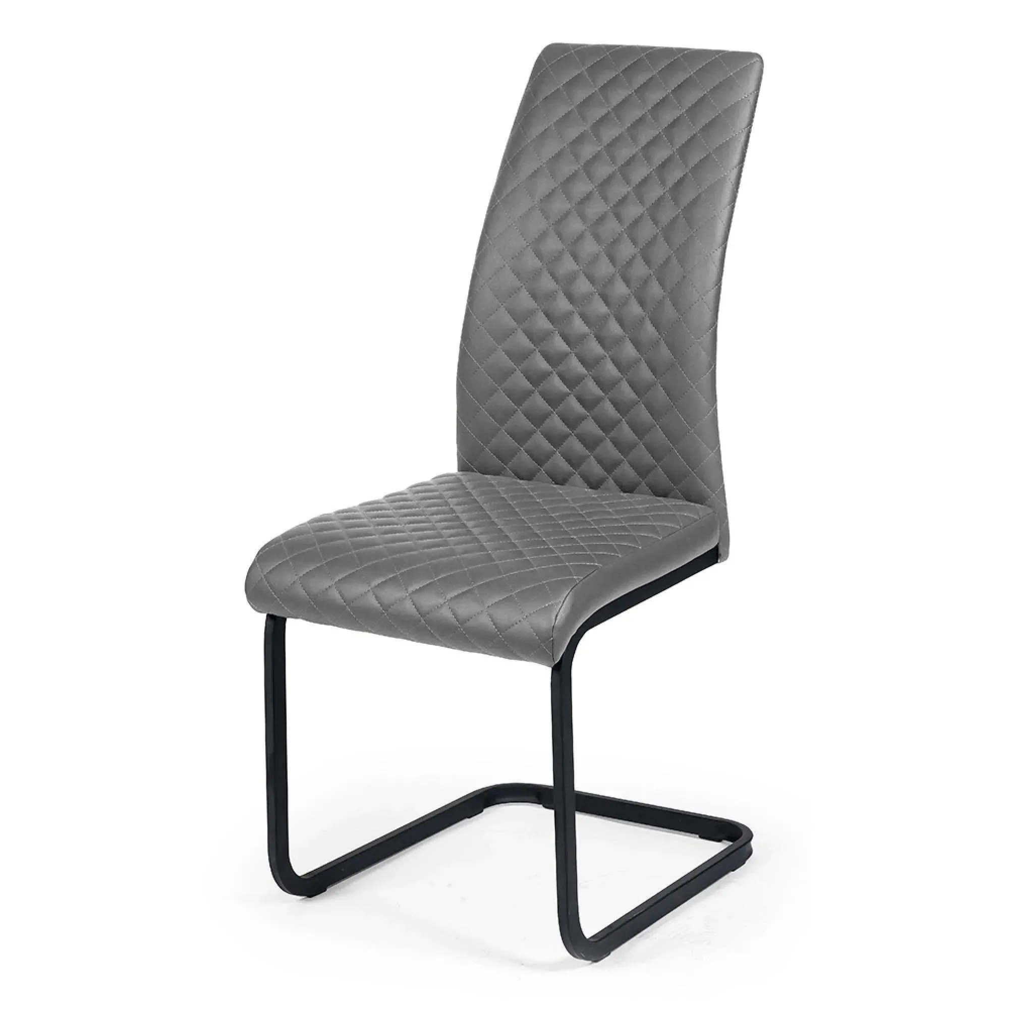 Xavier Cantilever Dining Chairs Set of 4 - Grey